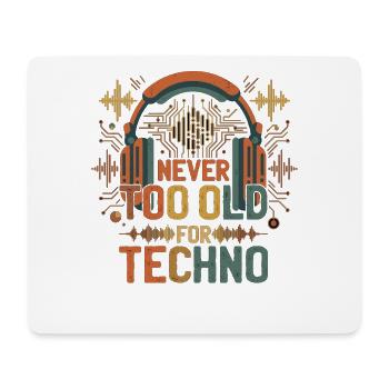Jamais trop vieux pour le DJ Techno Musik - Tapis de souris (format paysage) - blanc - Devant