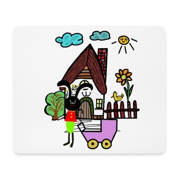 Bunnies Mom Baby Rabbit Kids - Mouse Pad (horizontal) - white - Front