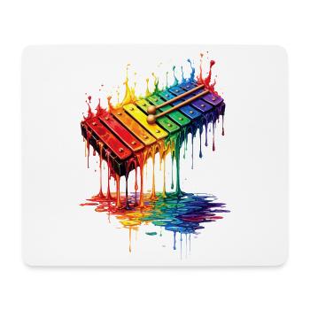 Xylophones with dripping paint - Mouse Pad (horizontal) - white - Front