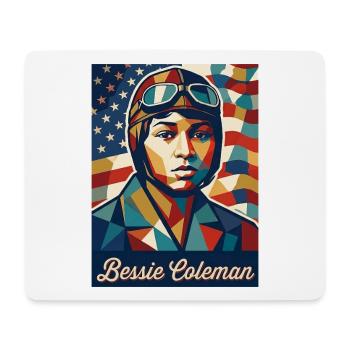Bessie Coleman - Mouse Pad (horizontal) - white - Front