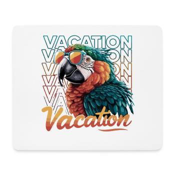 Parrot holiday adventure with summer glasses - Mouse Pad (horizontal) - white - Front