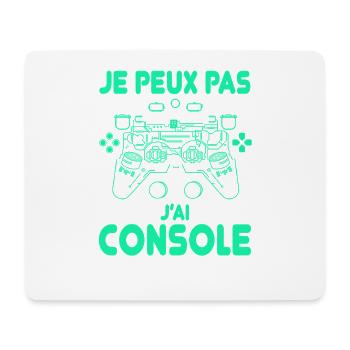 Je peux pas j’ai console humour gamer futuriste - Tapis de souris (format paysage) - blanc - Devant