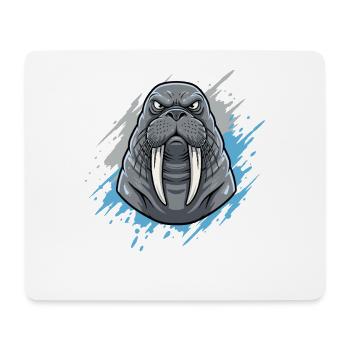 Walross im Farbsplash - Mousepad (Querformat) - Weiß - Vorne
