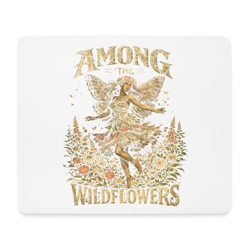 Fairycore Fee Gotisch Among The Wildflowers - Mousepad (Querformat) - Weiß - Vorne