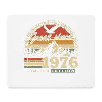 Cadeau d’anniversaire vintage original de 1976 - Tapis de souris (format paysage) - blanc - Devant