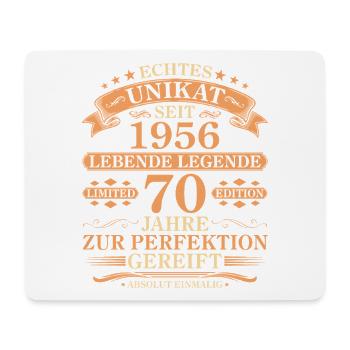 Unikat seit 1956 Jahrgang – 70. Geburtstag - Mousepad (Querformat) - Weiß - Vorne