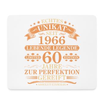 Unikat seit 1966 Jahrgang – 60. Geburtstag - Mousepad (Querformat) - Weiß - Vorne