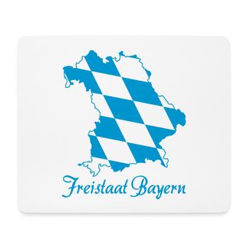 Freistaat Bayern Landkarte blau weiß Rautenmuster - Mousepad (Querformat) - Weiß - Vorne