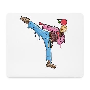 Karate Girl Eiscreme Kampfsportler Damen Taekwondo - Mousepad (Querformat) - Weiß - Vorne