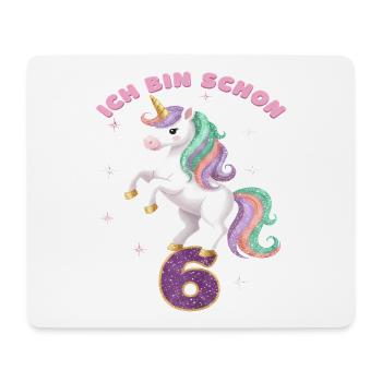1. Geburtstag Einhorn Mädchen Ich bin schon 1 - Mousepad (Querformat) - Weiß - Vorne