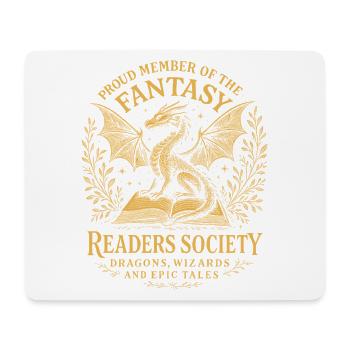 Dragon Reader Fantasy Seal Book Magic Reader - Mouse Pad (horizontal) - white - Front