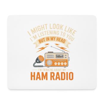 Amateurfunk Tagträume Tee - Mousepad (Querformat) - Weiß - Vorne