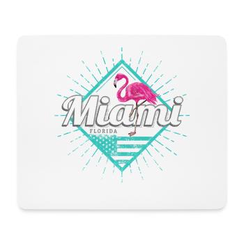 Miami in Florida United States with Flamingo - Mouse Pad (horizontal) - white - Front