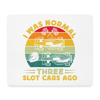 Rétro vintage J’étais normal il y a trois voitures à slot - Tapis de souris (format paysage) - blanc - Devant