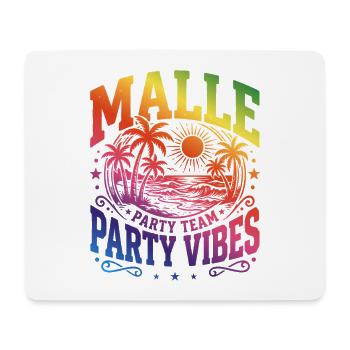 Malle Party Vibes Spruch - Mousepad (Querformat) - Weiß - Vorne