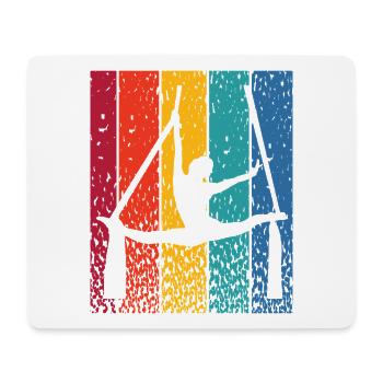 Vertikaltuch Vintage Luftakrobatik Aerial Silk - Mousepad (Querformat) - Weiß - Vorne