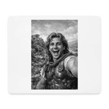 Alexander the Great Portrait Selfie - Mouse Pad (horizontal) - white - Front