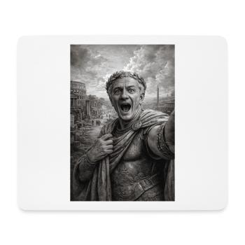 Caesar Selfie - Mouse Pad (horizontal) - white - Front