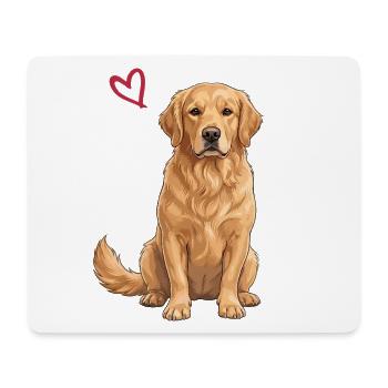 Golden Retriever - Mousepad (Querformat) - Weiß - Vorne