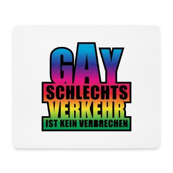 Gay Schlechtsverkehr / Lustiges Wortspiel - Mousepad (Querformat) - Weiß - Vorne