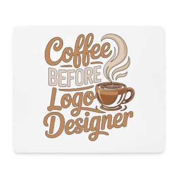 Logo Designer Coffee Graphic Artist Coffee Lover - Mousepad (Querformat) - Weiß - Vorne