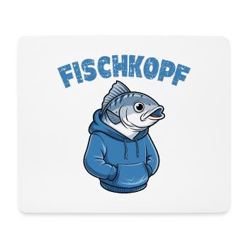  FISCHKOPF Lustiger Angler Spruch Norddeutscher - Mousepad (Querformat) - Weiß - Vorne