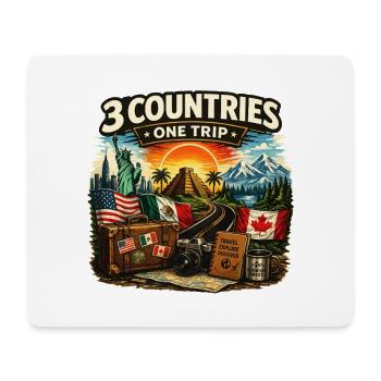 3 Countries 1 Trip 2026 - Mousepad (Querformat) - Weiß - Vorne