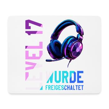 17. Geburtstag Junge Mädchen Teenager Level 17 - Mousepad (Querformat) - Weiß - Vorne
