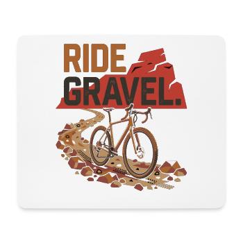 Vélo de gravier Aventure tout-terrain - Tapis de souris (format paysage) - blanc - Devant