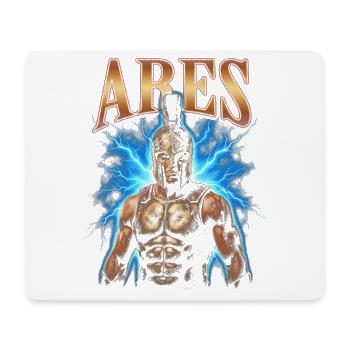 Ares Krieger mit Blitz - Mousepad (Querformat) - Weiß - Vorne