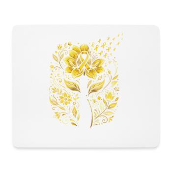 Goldene Blütenkranz Stärke Hoffnung Mut - Mousepad (Querformat) - Weiß - Vorne