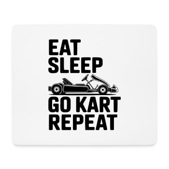 Eat Sleep Go Kart Repeat - Mouse Pad (horizontal) - white - Front
