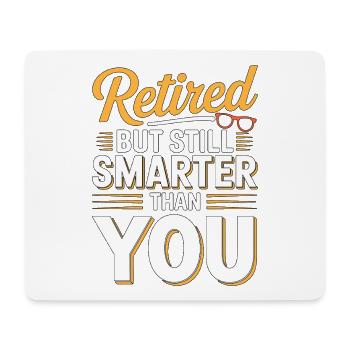 Enseignant à la retraite mais toujours plus intelligent - Tapis de souris (format paysage) - blanc - Devant