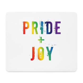 Pride Joy Rainbow LGBTQ Typography Design - Mousepad (Querformat) - Weiß - Vorne