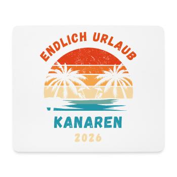 Kanarische Inseln Urlaub 2026 Kanaren Reise Outfit - Mousepad (Querformat) - Weiß - Vorne