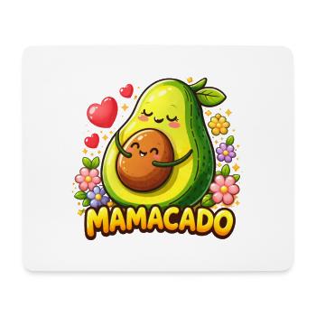 Mamacado Avocado - Lustiges Mama Kawaii Design - Mousepad (Querformat) - Weiß - Vorne