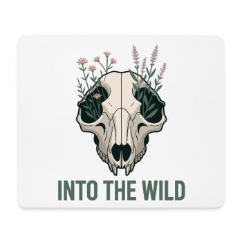 Boho Skull Shirt Floral Wilderness Outdoor - Mouse Pad (horizontal) - white - Front