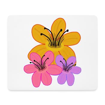 Sonner  Blumen Garten Blume Flora - Mousepad (Querformat) - Weiß - Vorne