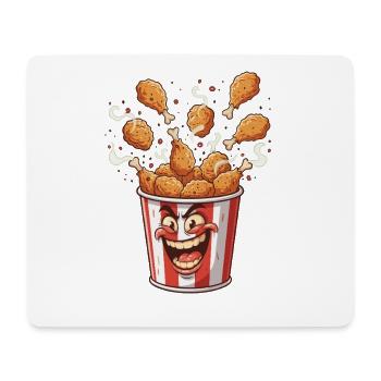 Sourire en seau de popcorn - Tapis de souris (format paysage) - blanc - Devant