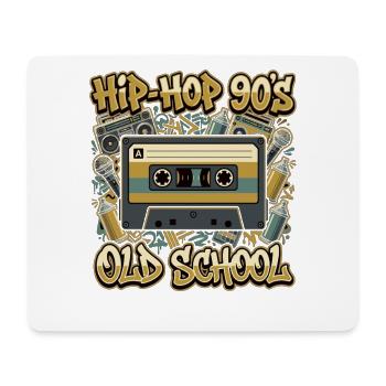 Hip-hop des années 90 Old School cassette rétro - Tapis de souris (format paysage) - blanc - Devant