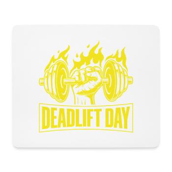 Journée de Motivation Fitness Bodybuilder Deadlift - Tapis de souris (format paysage) - blanc - Devant