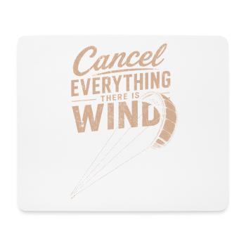 Graphique Windspruch : Annuler tout le vent - Tapis de souris (format paysage) - blanc - Devant