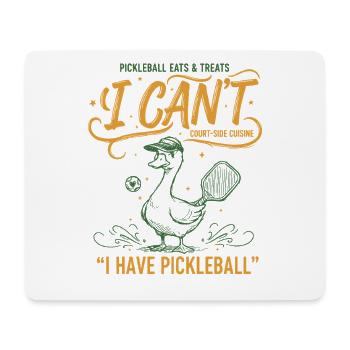 Pickleball, lustiger Spieler, ich kann nicht, ich habe Pickleball. - Mousepad (Querformat) - Weiß - Vorne