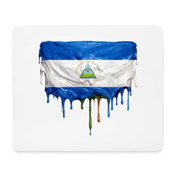 Nicaragua Flaggen Tropfenkunst - Mousepad (Querformat) - Weiß - Vorne
