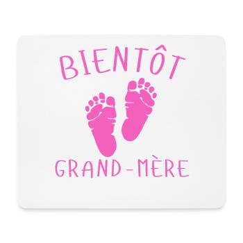 Bientôt Grand-Mère Pieds Roses - Tapis de souris (format paysage) - blanc - Devant