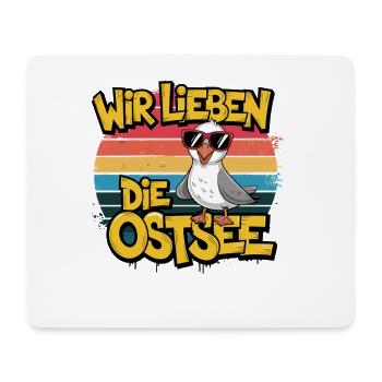  Wir Lieben Die Ostsee Möwe Ostseeurlaub Strandfan - Mousepad (Querformat) - Weiß - Vorne