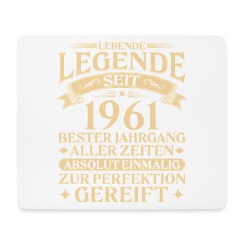 Lebende Legende seit 1961 Jahrgang Geschenk - Mousepad (Querformat) - Weiß - Vorne
