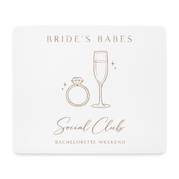 Chemise de mariée JGA Bachelorette Team Mariée - Tapis de souris (format paysage) - blanc - Devant