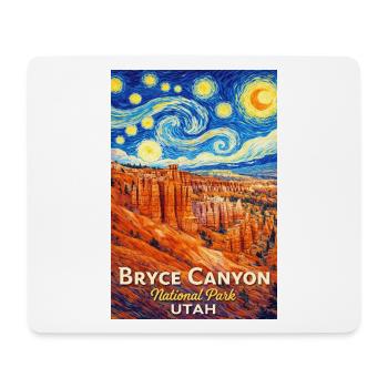 Bryce Canyon National Park, Utah Starry Night - Mouse Pad (horizontal) - white - Front