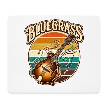 Retro Vintage Bluegrass Musik Mandoline  - Mousepad (Querformat) - Weiß - Vorne